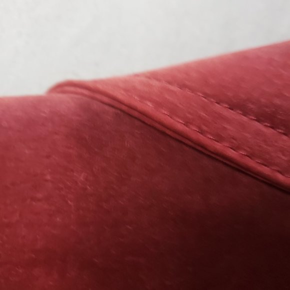 Dennis Basso Women's Red Leather Full Zip Lined Coat Jacket - Picture 10 of 13